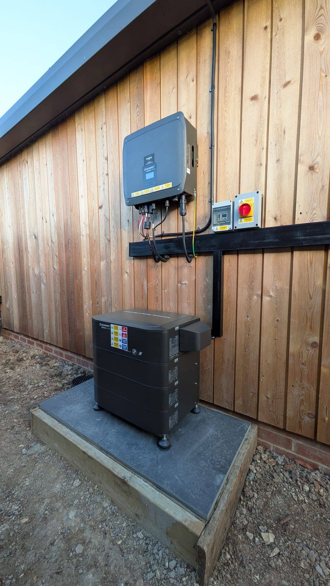 A Solarwatt Battery vision storage system installed in a home.